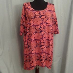 Lularoe S Irma hi-low tunic top floral print
